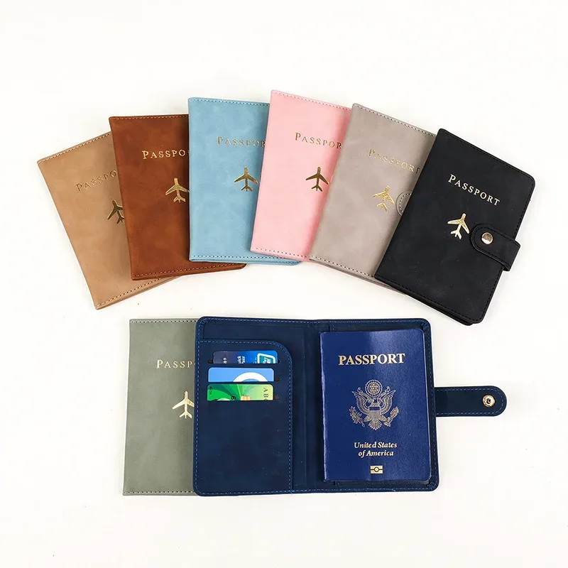 étui pour passeport vintage en cuir, porte-passeport pour femmes et hommes, organisateur de carte de crédit bancaire, mallette de rangement/accessoires de voyage