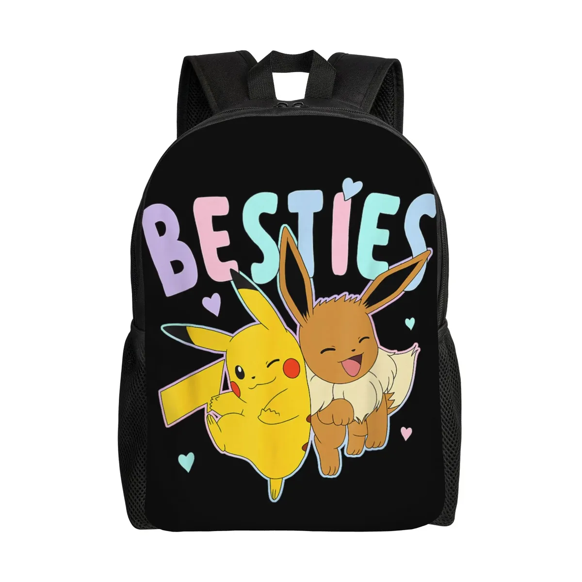 sacs à dos pokemon, sac à dos mignon happy piplup collage big chest poster daypack, sac à dos d'extérieur avec fermeture à glissière