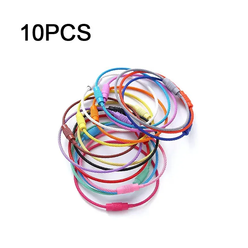 clip pour étiquette de bagage en fil d'acier inoxydable coloré, facile à installer, parfait pour les voyages et l'usage quotidien, gss01, 10/20 pièces, nouveau