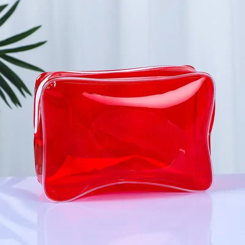 sac cosmétique transparent coloré pour femmes, sac de maquillage en pvc, sac de toilette en gelée, grande capacité, organiseur de cosmétiques de voyage, pochette de maquillage