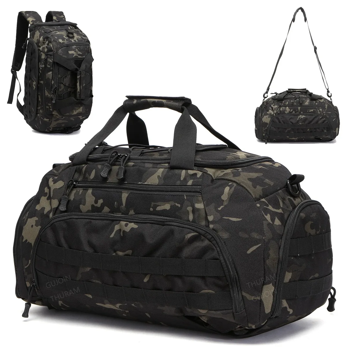 sac à dos de sport 3 en 1 avec compartiment à chaussures, sac polochon convertible pour hommes et femmes, sac de voyage de nuit pour week-end