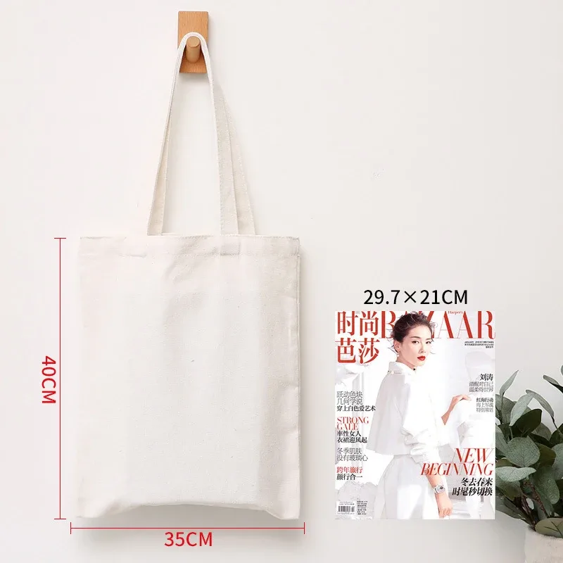 sac de courses réutilisable grande capacité pliant blanc sacs fourre-tout écologiques pliable toile épicerie sac à main pour femme sac à bandoulière