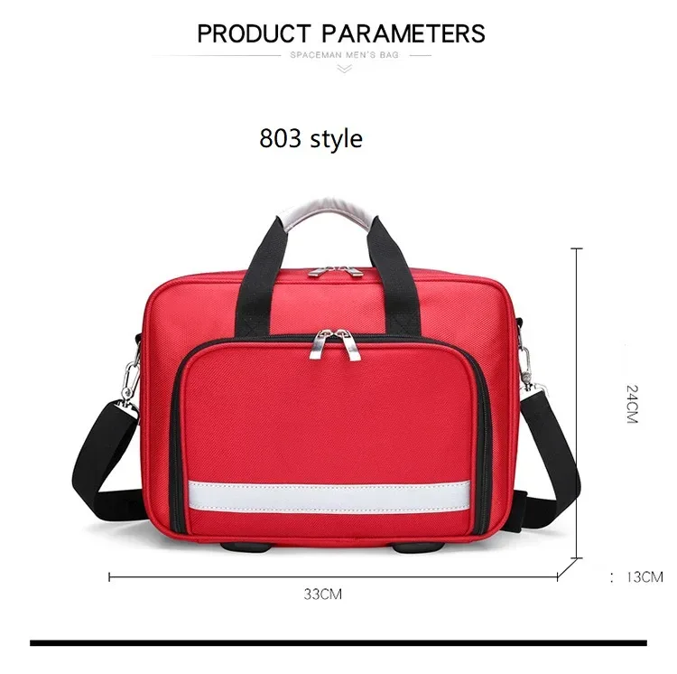 trousse de premiers secours extérieure de grande capacité avec bandes réfléchissantes, sac de rangement portable, options de transport multiples pour les premiers secours
