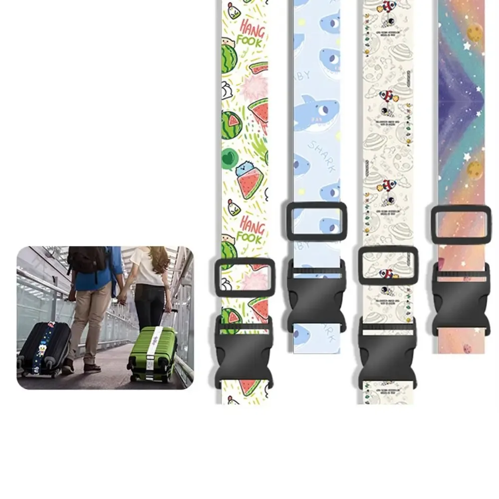 sangle à boucle de bagage en fiber de polyester, ceintures de valise antivol réglables, ceinture d'emballage élastique anti-perte, accessoires de bagages