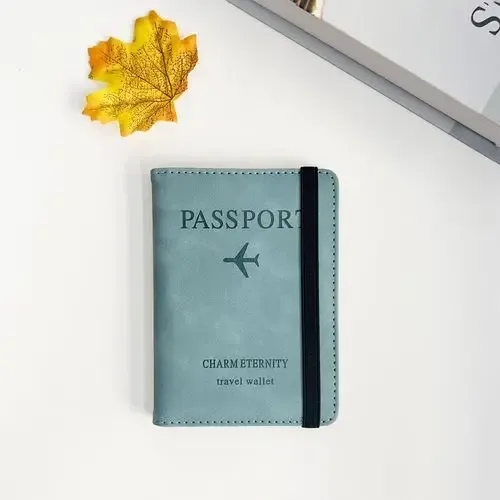 housse de protection portable pour passeport, pochette de rangement multifonctionnelle pour cartes d'identité et bancaires, étui portefeuille en cuir pu, accessoires de voyage