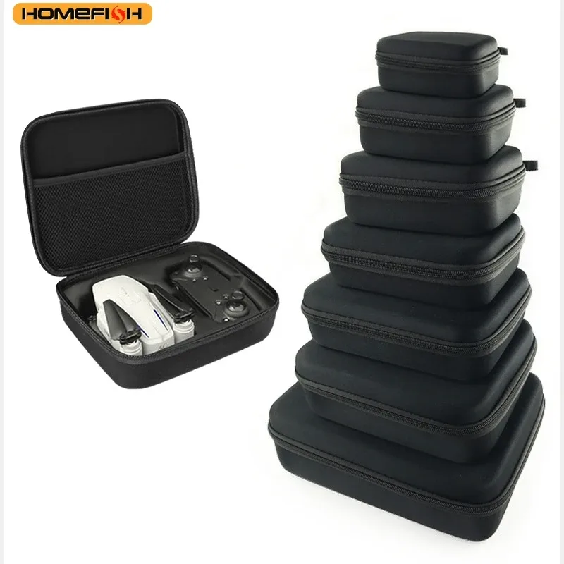 boîte de rangement homefish en eva, sac de voyage à fermeture éclair, petit sac portable, étui de protection, sac à outils, organisateur de 6 tailles, accessoires