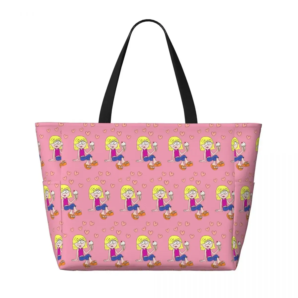 lizzie mcguire – sac fourre-tout de plage à motif de dessin animé, sac de sport, de yoga, grand sac fourre-tout pour femmes, sac de voyage, sac de fitness