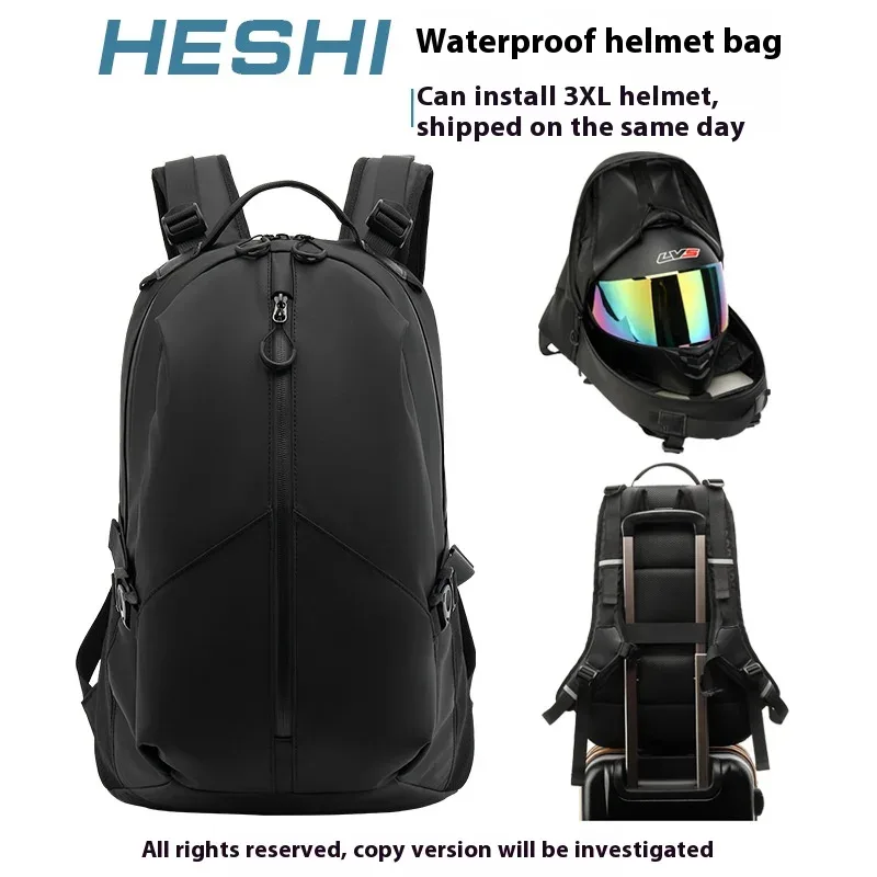 Sac à dos de moto étanche pour casque, pour hommes et femmes, grande capacité, cyclisme, voyage, ordinateur portable, sac de rangement réfléchissant