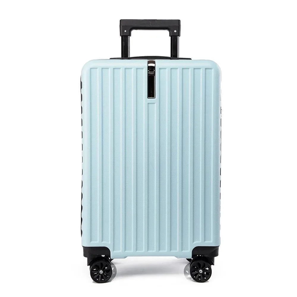 nouveau bagage de 20 pouces, valise à roulettes, valise de voyage, boîte de rangement à coque rigide, fermeture à glissière, rangement en couches