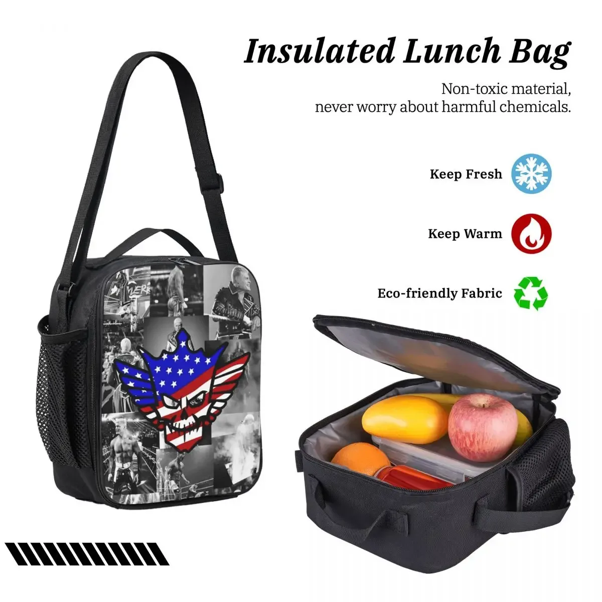 sac à dos in the ring cody rhodes american nightmare, sac d'école, sac à bandoulière pour ordinateur, sac à déjeuner 3ps, trousse à crayons