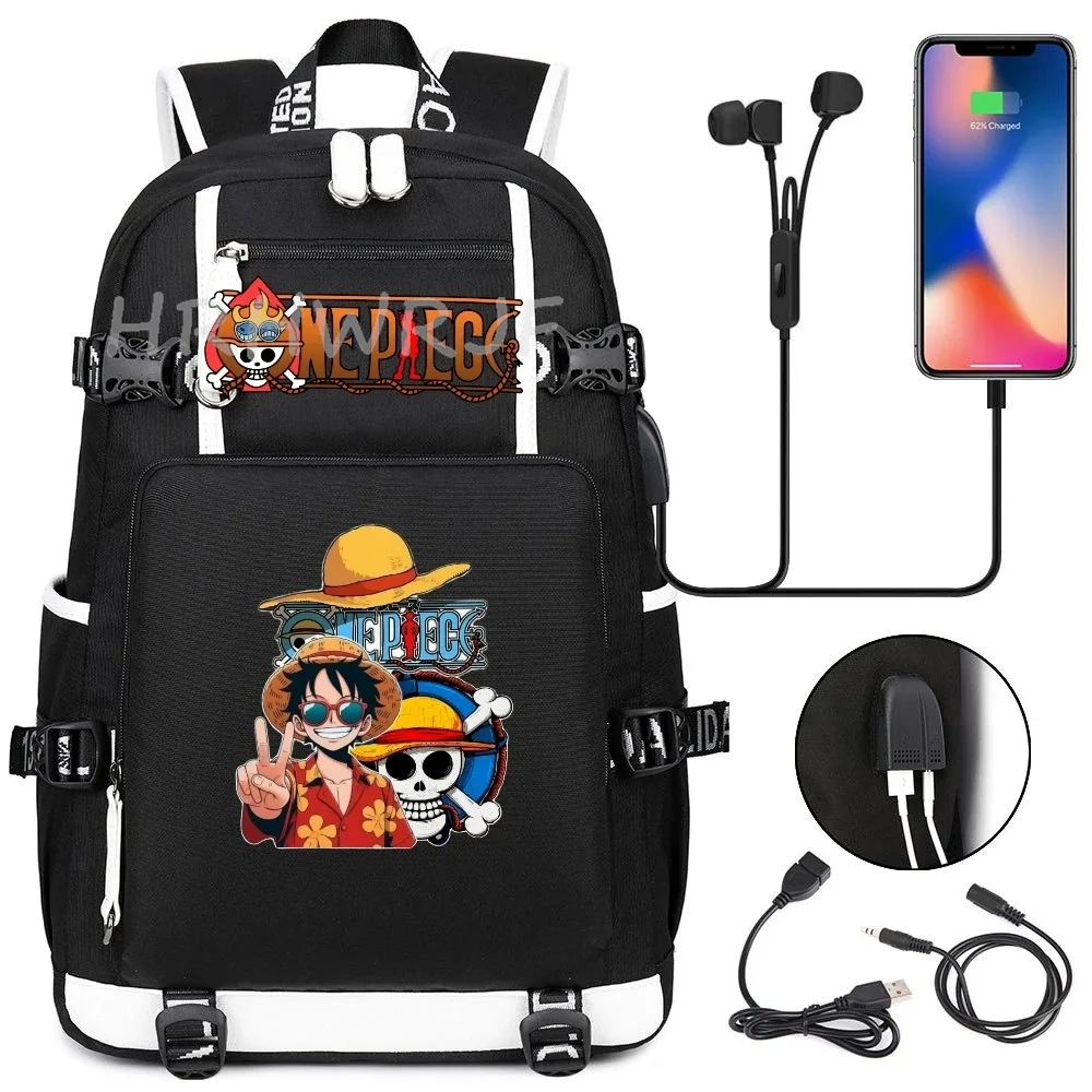 sac à dos one piece monkey d luffy, simple, grande capacité, pour le sport, les voyages, les loisirs, l'école, pour ordinateur portable, unisexe, mochila de voyage