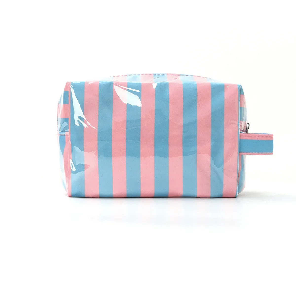 sac de maquillage élégant à rayures roses, sac de voyage portable de grande capacité, sac de rangement pour rouge à lèvres, sac à main, sac cosmétique, trousse de toilette, cadeaux pour filles