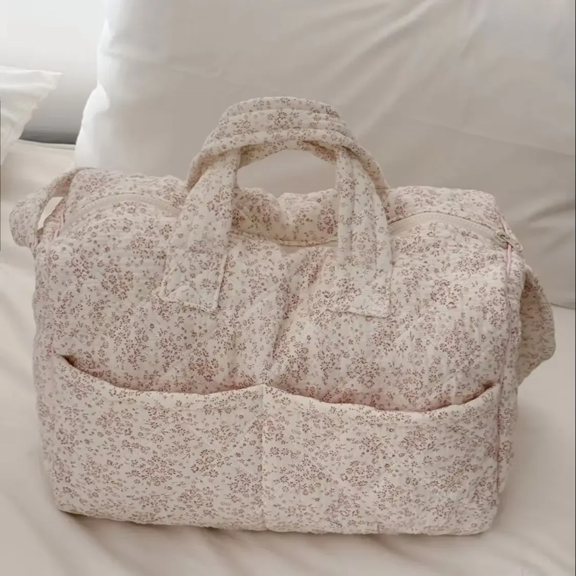 sac de voyage floral frais et élégant style yt, nouveau sac à main grande capacité, sac fourre-tout pour étudiants et navetteurs