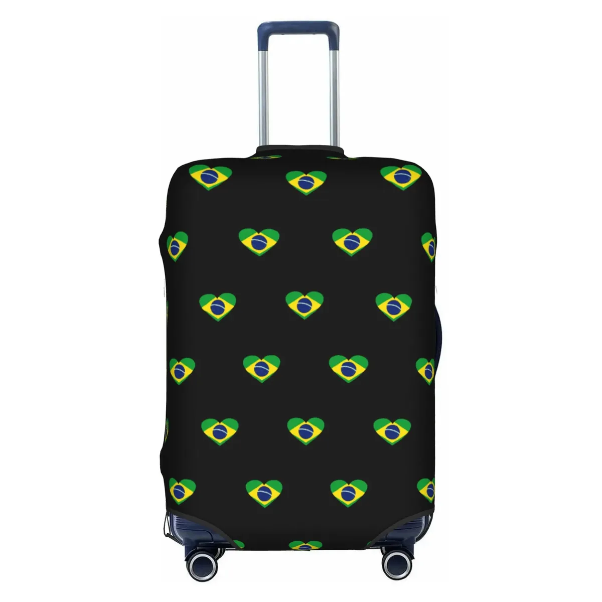 housse de valise avec drapeau du brésil, housse de protection lavable pour bagages de 18 à 32 pouces