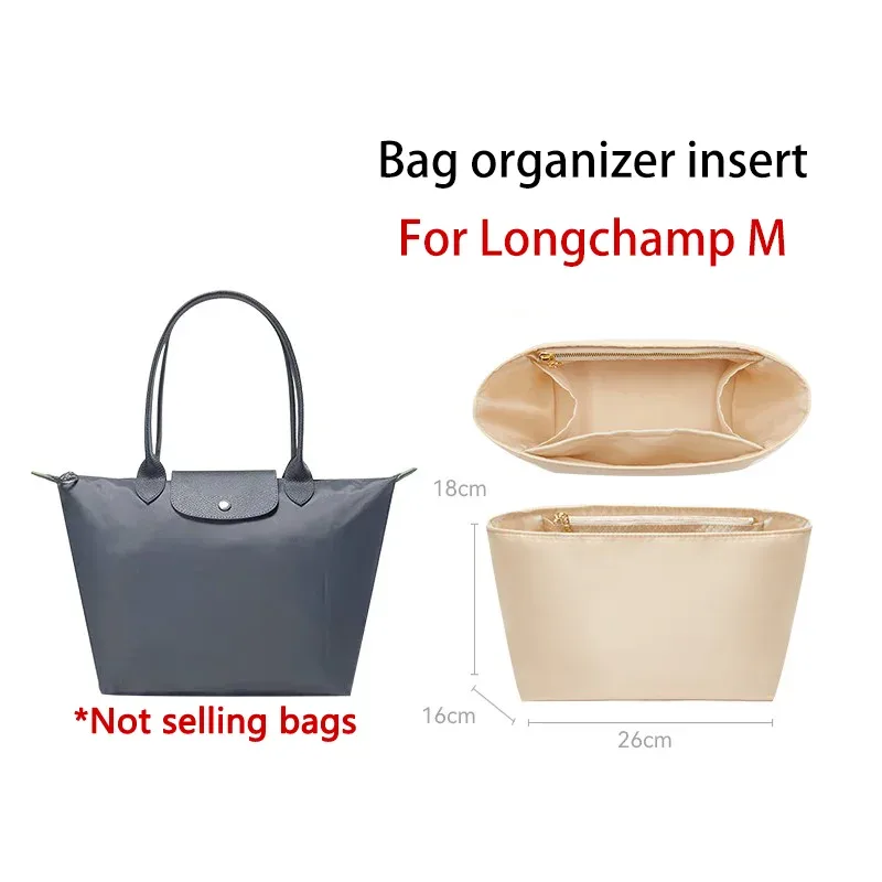 organisateur de sac en nylon pour longchamp s m l – insert de rangement durable pour sac, accessoires de modification intérieure