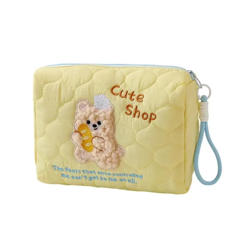 sac de rangement de voyage, sac de rangement pour femme avec motif de chien de dessin animé, trousse de maquillage de grande capacité, trousse de maquillage portable multifonctionnelle