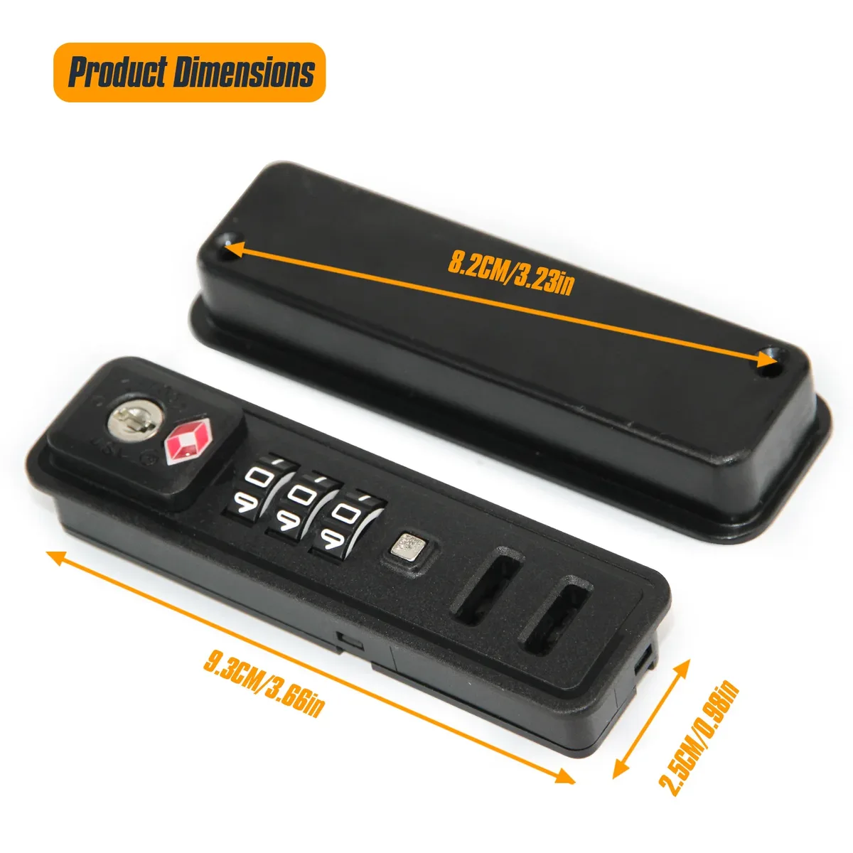 serrures de valise tsa007 de remplacement, intégrées, à combinaison à 3 chiffres réinitialisable, antivol, pour la sécurité en voyage, 1/2 pièces