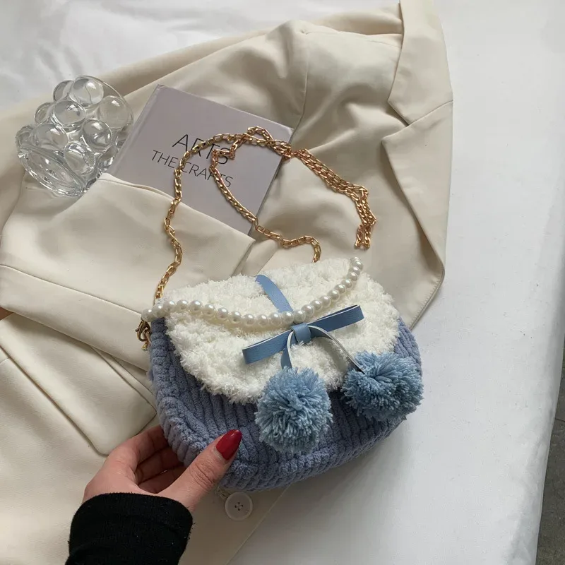 kit de sac à bandoulière en fil de maille, kit de sac cousu à la main, facile à utiliser pour débutant, cadeau artisanal pour petite amie