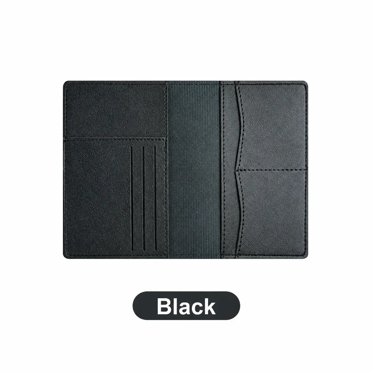 porte-passeport en cuir pu résistant aux taches, couverture de passeport multifonctionnelle, compacte pour les voyages d'affaires quotidiens.
