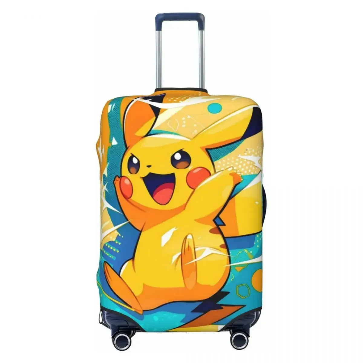 housse de bagage durable de qualité supérieure, imprimé p-pikachizer, élastique, pour valises de 18 à 32 pouces, résistante à la poussière, anti-rayures, lavable pour le voyage