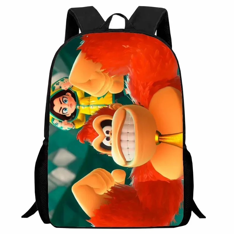 donkey kong bananza – sacs à dos pour enfants, garçons et filles, cadeau d'anniversaire pour étudiants, sac d'école pour enfants, grande capacité, sac à dos de camping durable
