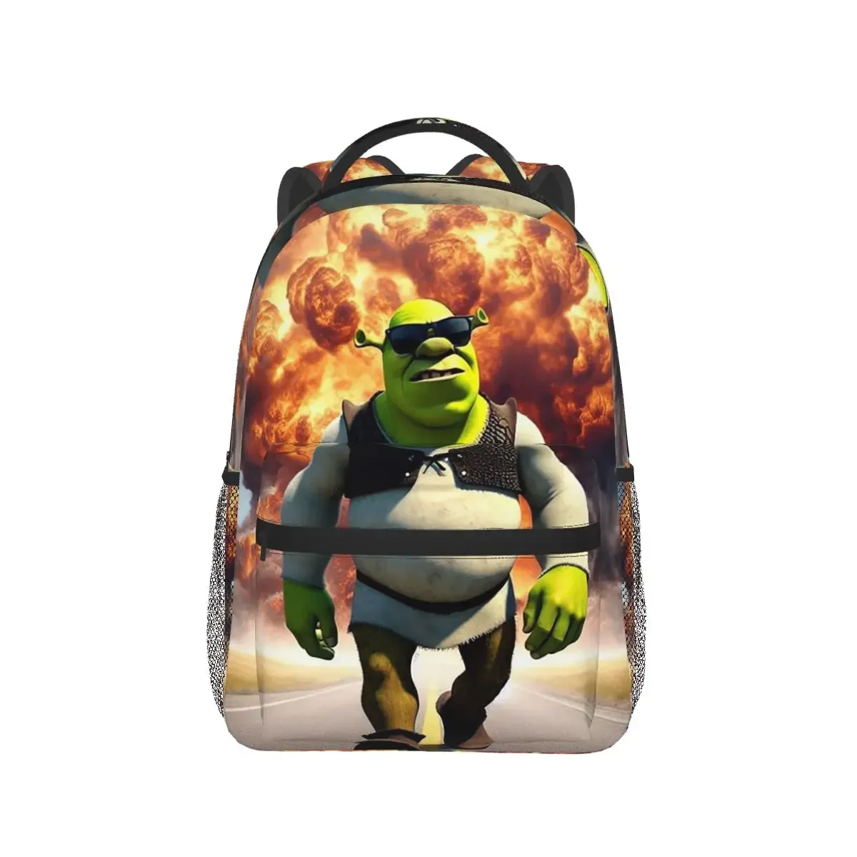 sacs à dos graphiques cherub shrek meme pour garçons et filles, sacs d'école pour enfants, sac à dos de voyage de dessin animé, sac à bandoulière de grande capacité