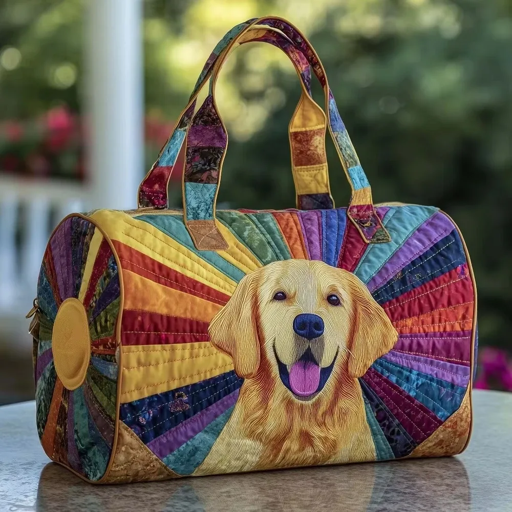 sac de voyage matelassé 3d tendance, motif bus, grande capacité, sac à main rétro bohème, sac de sport robuste pour les sorties quotidiennes