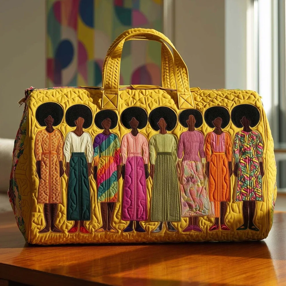 sac de voyage en toile 3d imprimé en relief, silhouette de femme rétro, pop art, élégant, floral, sac de sport, sac de week-end, sac de yoga, sac de nuit
