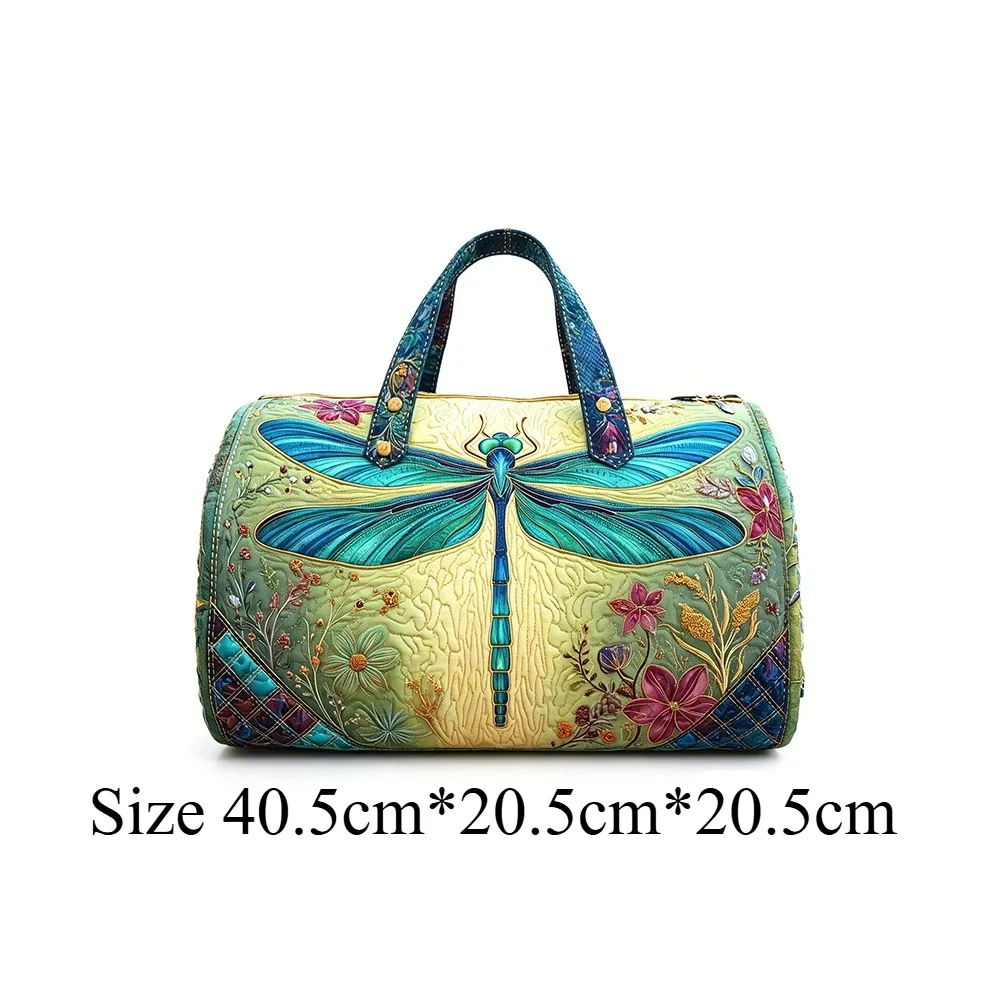 sac de voyage matelassé 3d dragonfly pour femme, sac de week-end, sac de sport, sac de transport artistique, bagage à main, article personnel