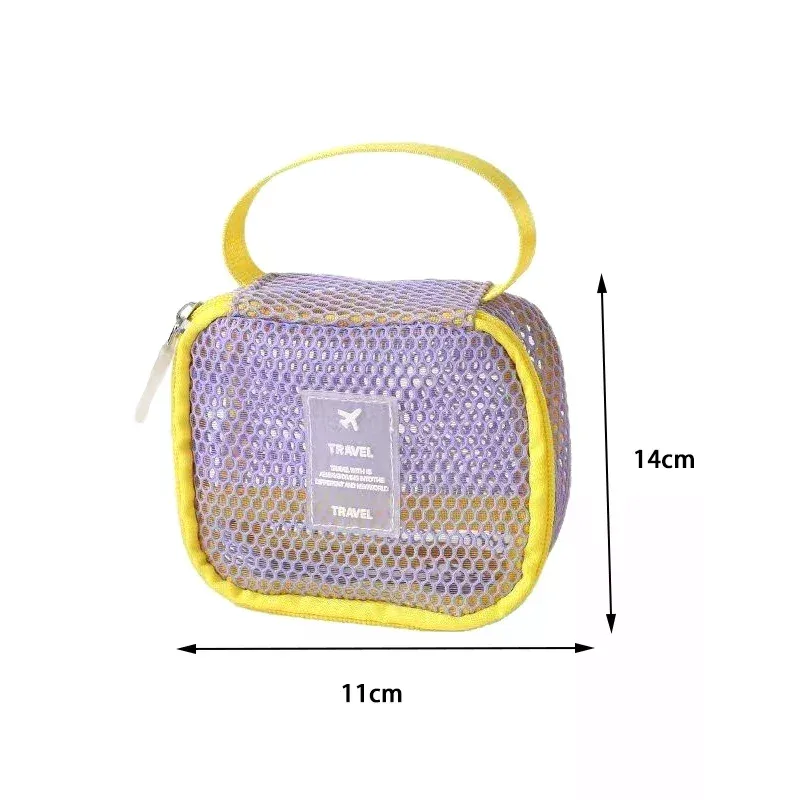 petites trousses à clés, trousse de toilette transparente, pochette de rangement carrée en maille, mini porte-monnaie à fermeture éclair, mini trousse de toilette, étui à papeterie