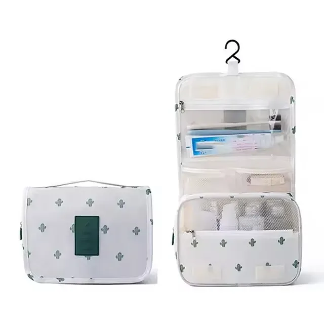 sac de toilette portable imperméable avec crochet, organiseur de maquillage multifonctionnel pour femmes, idéal pour les voyages