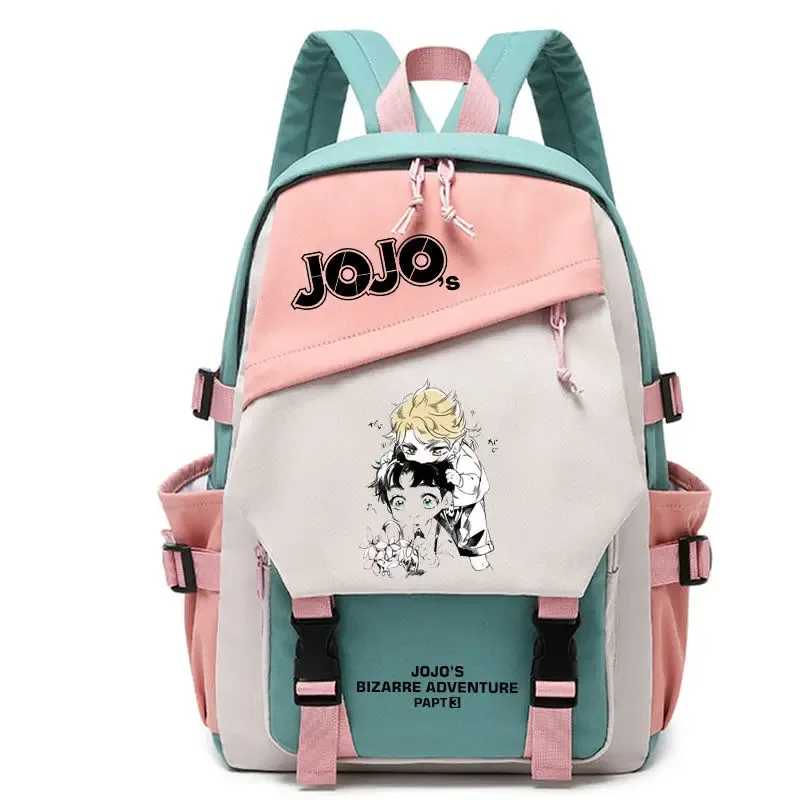 kujō jōtarō anime jojo's bizarre adventure sac à dos étudiant sac d'école toile adolescents sac à dos de voyage en plein air cadeau de mode