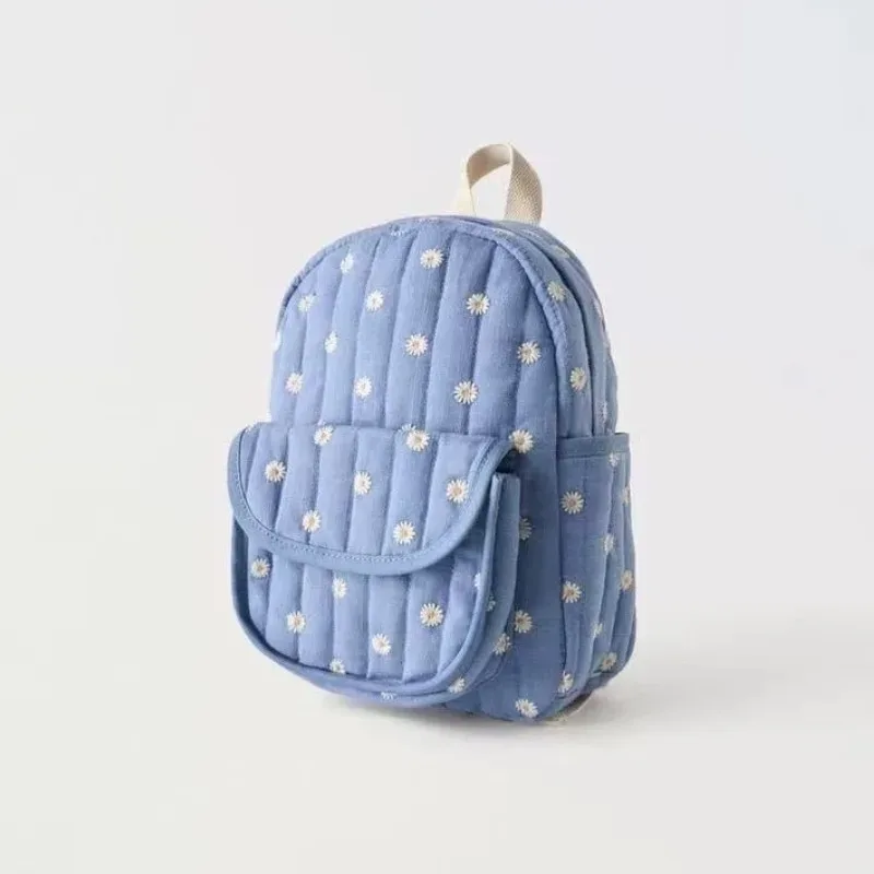 sac à dos kawaii daisy pour femme, grande capacité, tendance, populaire, sac d'école pour étudiants, bleu, sac à dos de voyage en plein air