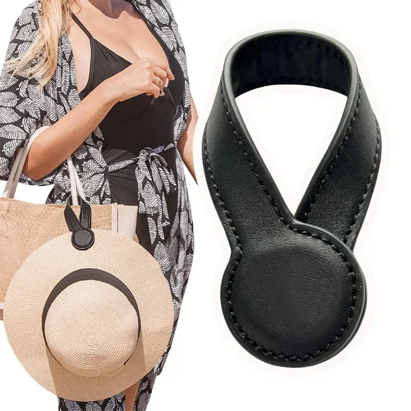 Clip magnétique pour chapeau, support de chapeau pour sac à main, sac à dos, bagages, en cuir PU, attache pour chapeau, accessoires de voyage, boucle en métal