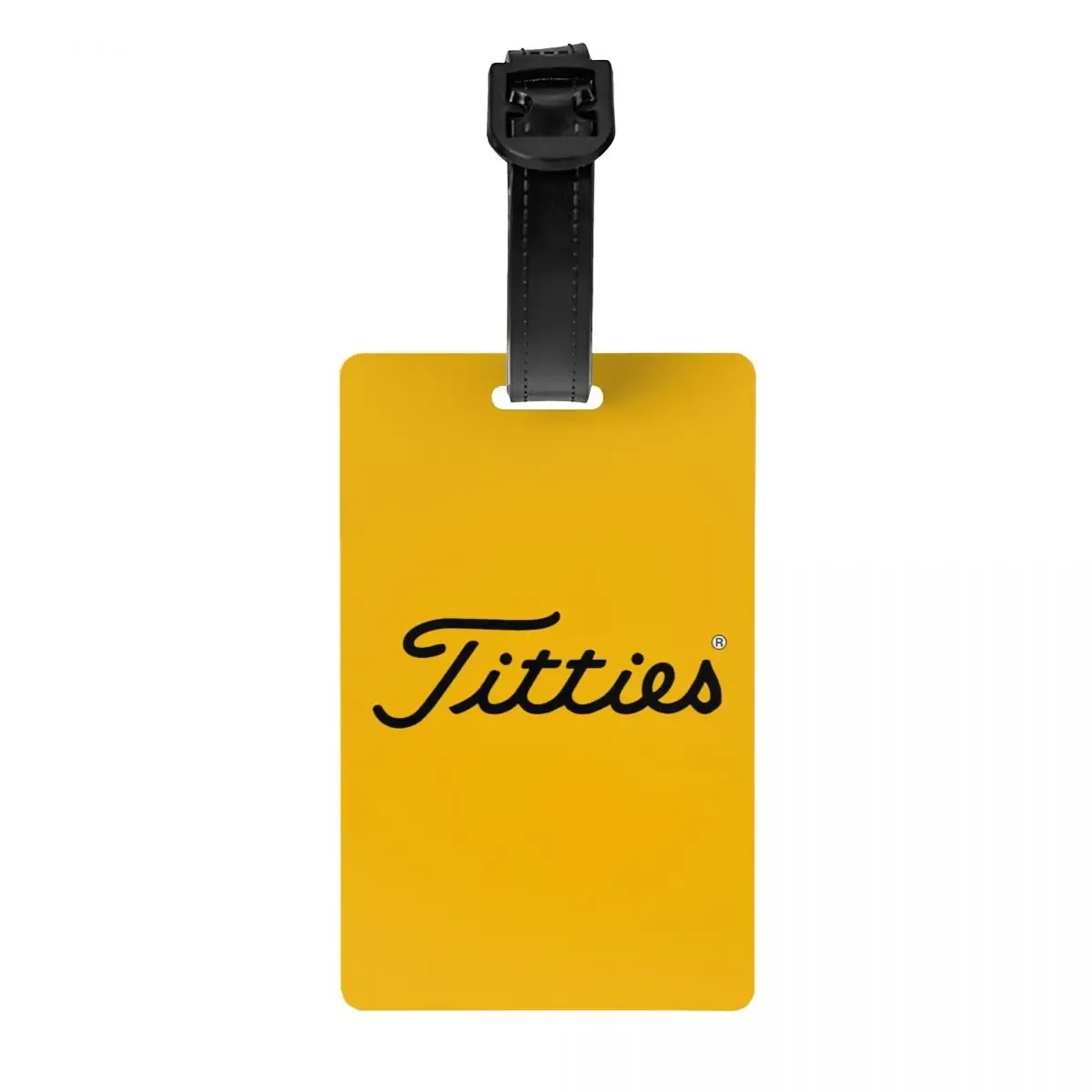 t-titties étiquettes de bagage motif balle de golf, accessoires de valise, porte-étiquette d'identification pour bagages de voyage, nom et adresse