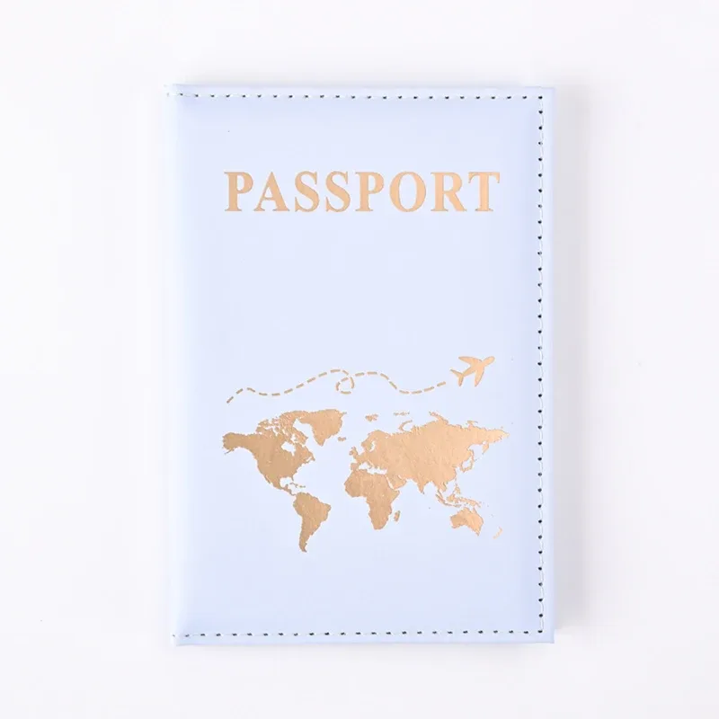 housse de protection pour passeport à la mode, motif mondial, porte-passeport de voyage, portefeuille cadeau, étui pour cartes en cuir pu, sac de rangement unisexe