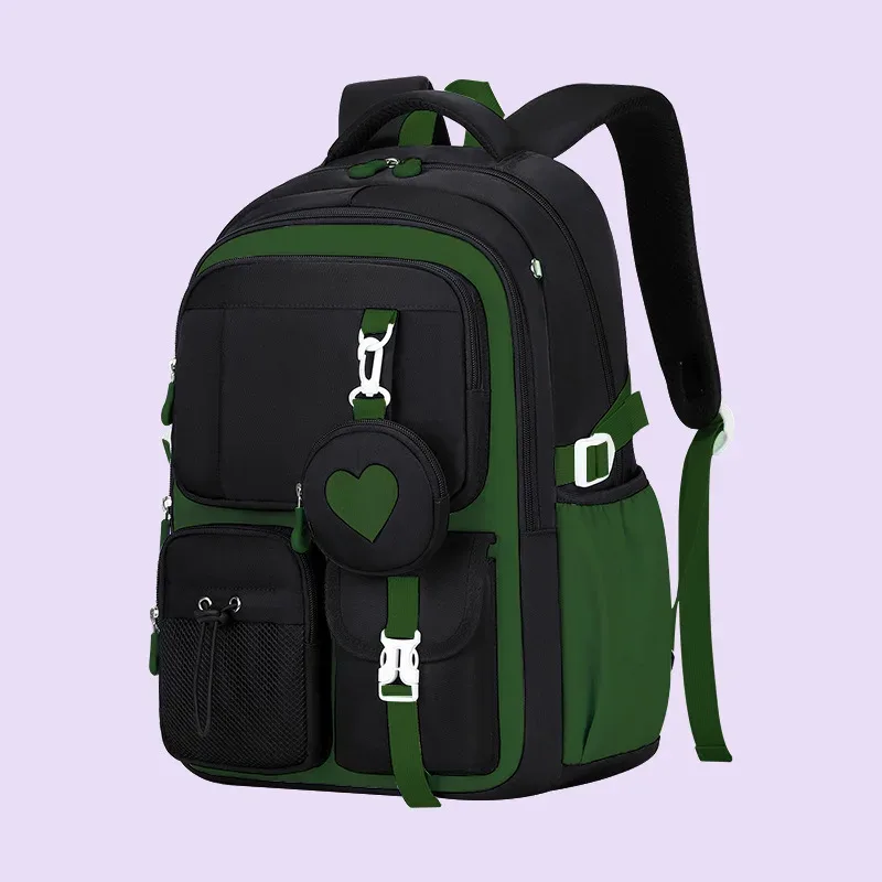 sac à dos scolaire, trousse et sac à déjeuner, ensemble trois pièces, tissu nylon imperméable, pour garçon, fille, adolescents, tendance