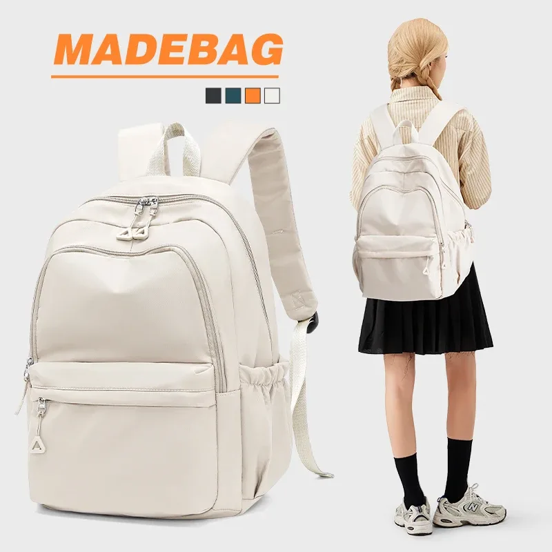Sac d'école étanche pour ordinateur portable, sac de livres en nylon pour adolescents, sac de voyage pour garçons et filles, sac à dos de lycée pour femmes