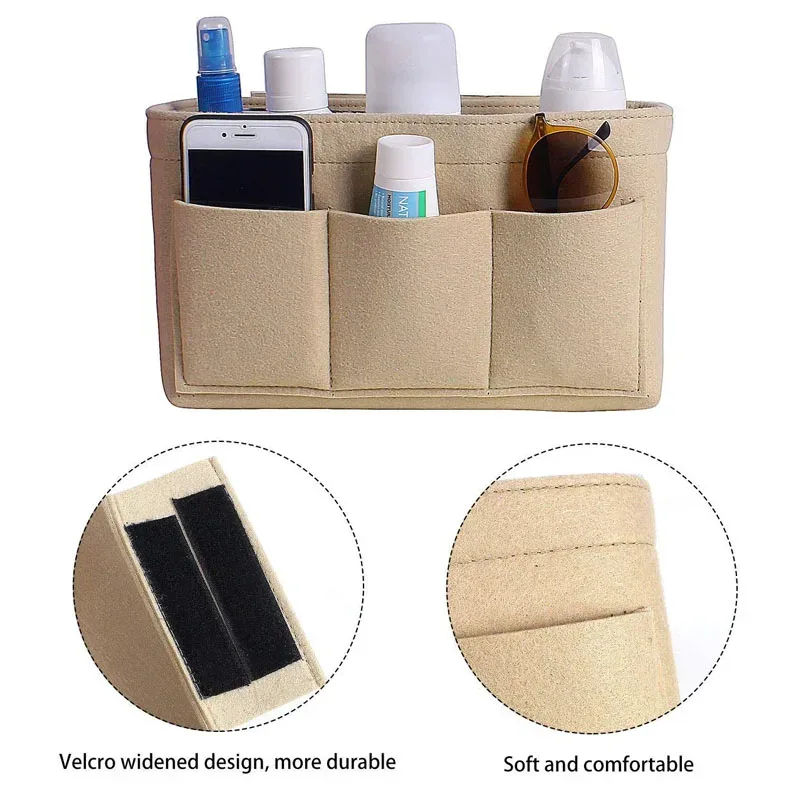 sac à main pour femmes, sacs à cosmétiques et organisateur de maquillage, sac à insérer en feutre pour sac à main, sac intérieur en tissu feutré, convient à diverses sacs de marque