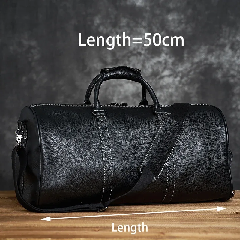 zrcx – sac de voyage en cuir véritable pour hommes et femmes, sac de transport en cuir de vache souple, bagages à main, sac à bandoulière de voyage, sac de week-end