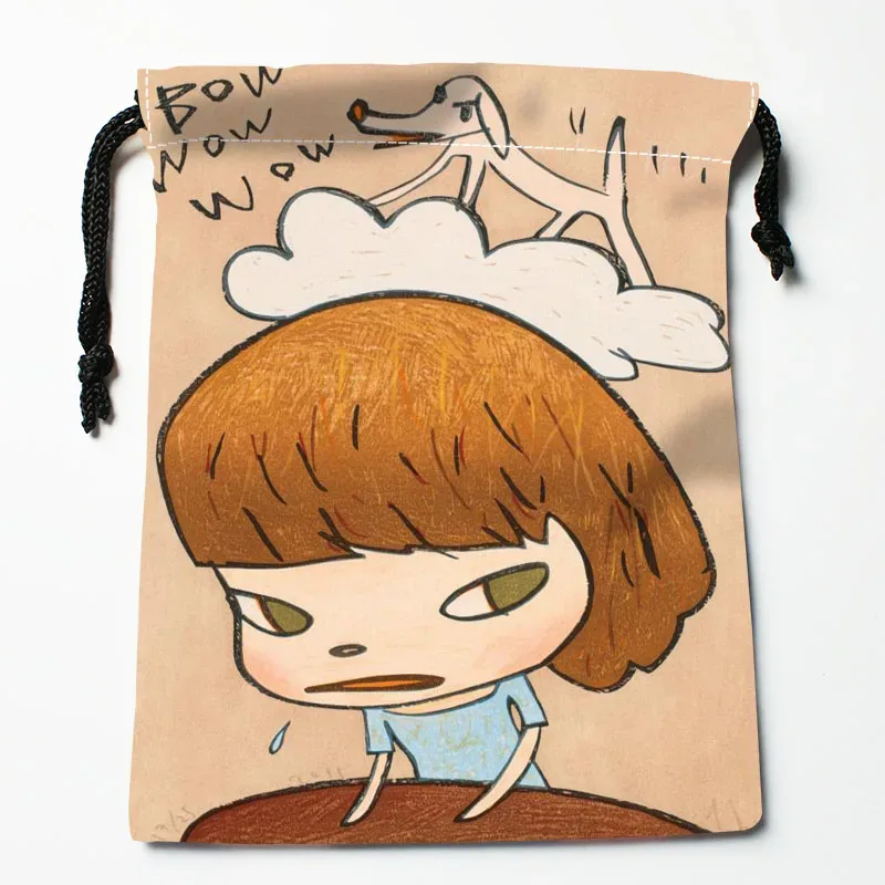 Yoshimomo – sacs à cordon personnalisés Nara, sacs-cadeaux imprimés, pochette de voyage, rangement de vêtements, sac à main, trousse de maquillage, 18x22cm, livraison directe