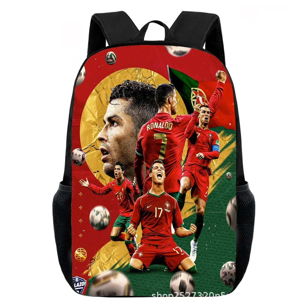 sacs à dos cr7 imprimés pour enfants, sacs d'école décontractés pour adolescents, garçons et filles, sac à dos d'école de 15 pouces, mochilas de voyage pour l'école primaire