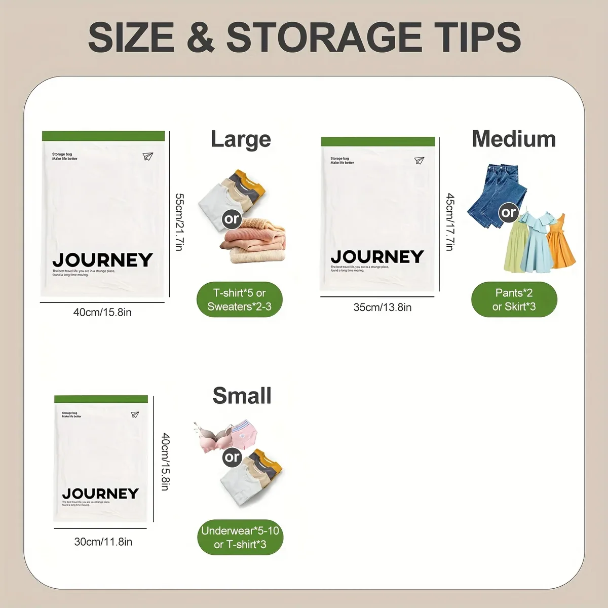 2 sacs de voyage compressibles enroulables – sacs de rangement pour bagages et croisières, disponibles en trois tailles, sans besoin de pompe à vide