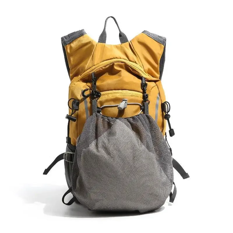 sac à dos de randonnée léger avec bandes réfléchissantes, sangle réglable, poche externe en mesh, support pour bâton de trekking, porte-bouteille et compartiment pour ordinateur portable