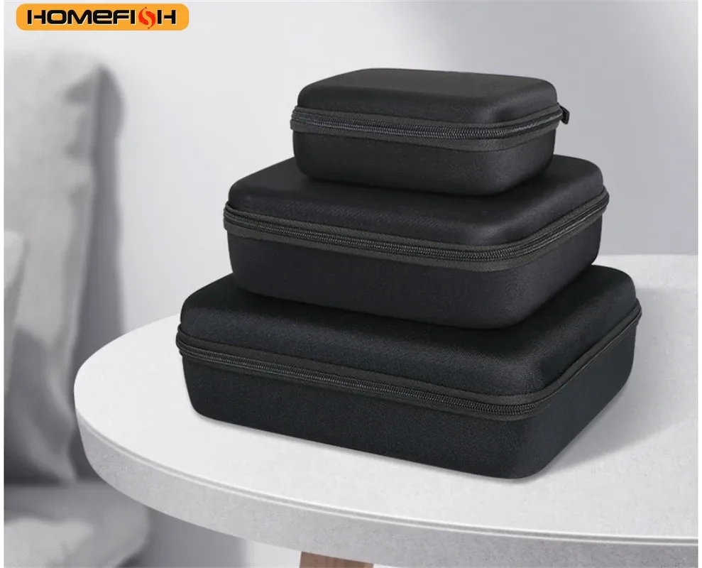 boîte de rangement homefish en eva, sac de voyage à fermeture éclair, petit sac portable, étui de protection, sac à outils, organisateur de 6 tailles, accessoires
