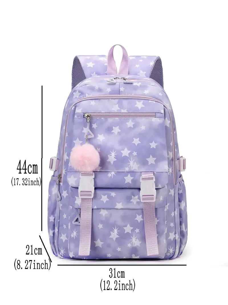 sac à dos d'étudiant imprimé kpop demon hunters, cartable de grande capacité pour adolescents, sac à dos de voyage pour ordinateur portable pour femmes