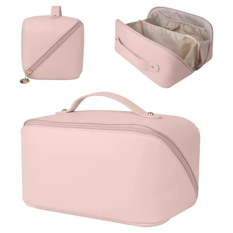 sac cosmétique portable avec nom personnalisé pour femme, sacs de rangement d'oreiller brodés personnalisés, trousse de toilette en pu, nouveau