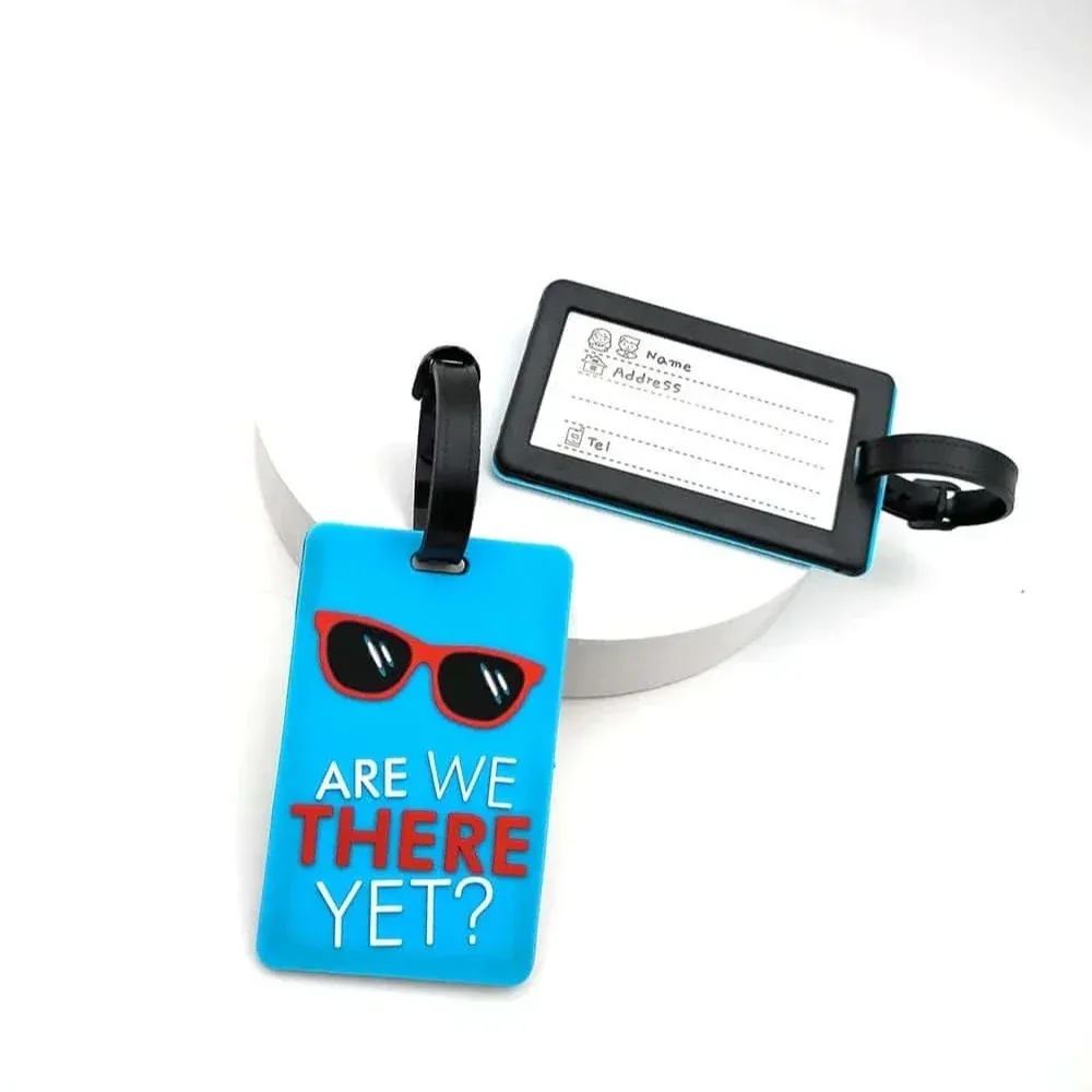 étiquette de bagage en pvc, 1 pièce, étiquette de voyage portable en silicone, porte-adresse d'identification, accessoire de valise avec protection d'information sécurisée