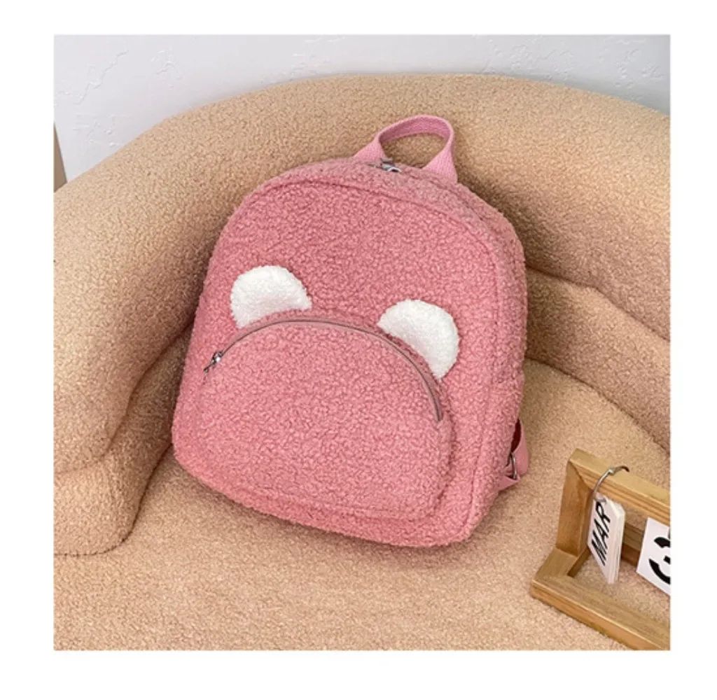 sac à dos ours en peluche pour femmes, sac de voyage doux, sac à dos mignon de dessin animé, sac cadeau pour enfants, sac à dos de loisirs à la mode avec oreilles d'ours