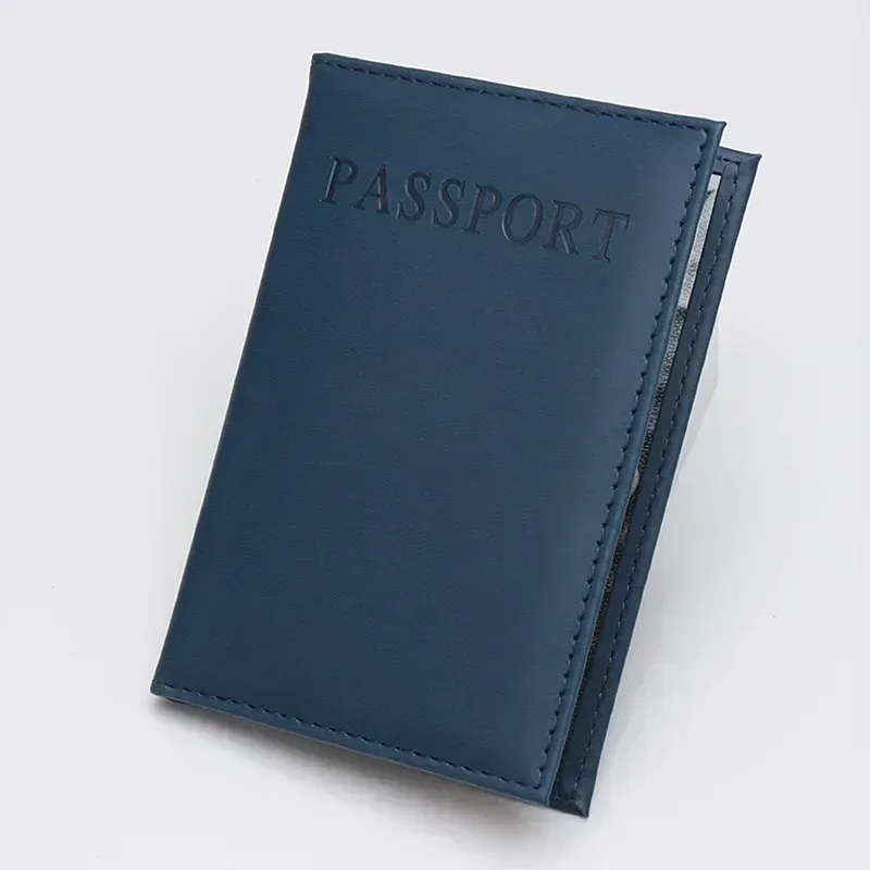 étui de passeport en cuir pu avec fente pour carte d'identité et carte de crédit, porte-passeport de voyage dans le monde, sac solide, étui d'évaluation